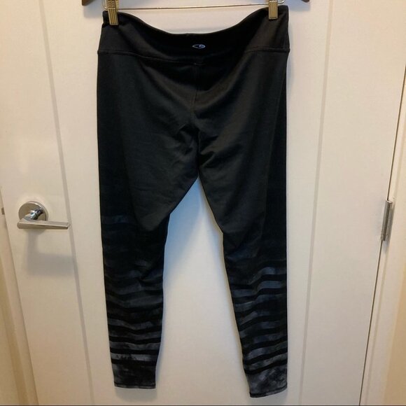 CHAMPION Sz L Black Straight Leg Pants  w/ Stripes NWT Sports Workout Athleisure - Picture 5 of 7